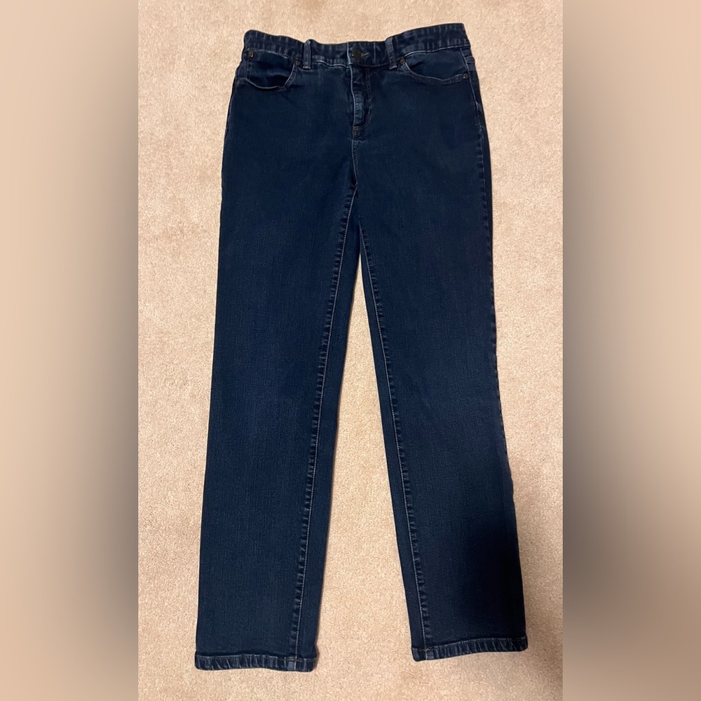 Talbots Classic Straight-Leg Jeans in Dark Blue, #2